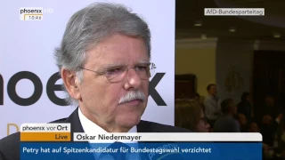 AfD-Bundesparteitag 2017: Prof. Oskar Niedermayer am 22.04.2017