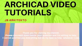 How-To | Archicad Video Tutorials | Jb Arkitekto