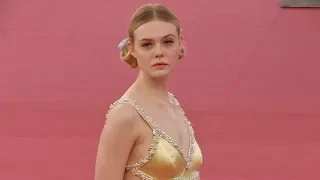 Elle Fanning on the Galveston red carpet photocall at the 2018 Deauville film festival