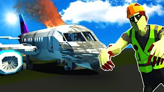 We Crash Our Plane During the Zombie Apocalypse in Stormworks Multiplayer!