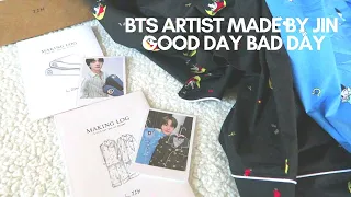 BTS ARTIST MADE BY COLLECTION - Jin Pajamas & Pillow! Unboxing and try-on! Good Day Bad Day!