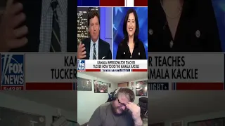 Kamala Impersonator Teaches Tucker How to do the Kamala Kackle