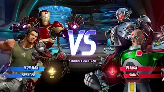 MARVEL VS. CAPCOM: INFINITE Iron Man and Spencer vs Ultron and Sigma