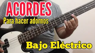 ¿Cómo hacer ACORDES en bajo eléctrico para tocar ADORNOS en Corridos y Norteñas? / cómo tocar bajo