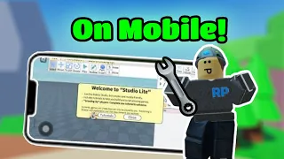 Making an ENTIRE Roblox Game on my PHONE! (Studio Lite)
