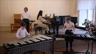 И.С. Бах "Шутка" (ансамбль ударных инструментов) - I.S. Bach "Badinerie" (percussion ensemble)