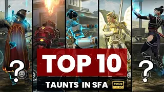 Top 10 Taunts In Shadow Fight 4 ⚡ || Coolest Taunts in the Game || Shadow Fight 4 Arena