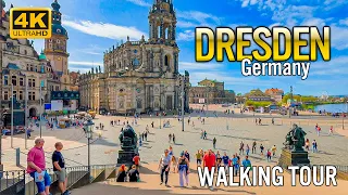 Germany, Dresden - Spring Walk in 4K from HBF to Inner City and Back | Walking Tour