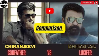 Chiranjeevi vs Mohanlal - Entry Scene Comparison | Godfather and Lucifer | #mohanlal #chiranjeevi
