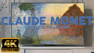 CLAUDE MONET | 4K HD Vintage Art TV | MONET Famous Art Collection Slideshow | Screensaver w/ Detail