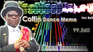 Real Coffin Dance Song!! (Astronomia) Impossible Piano Remix! ⚰ | Black MIDI / Piano