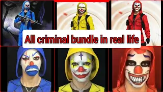 All criminal bundle in real life  😍 || freefire criminal bundle in real life review || dj alok