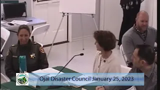 January 25, 2023 Ojai Disaster Council Meeting