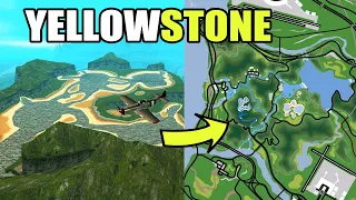 Yellowstone Park in GTA San Andreas - United States Map (Stars and Stripes Mod)