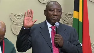 Cyril Ramaphosa sworn in as South African president