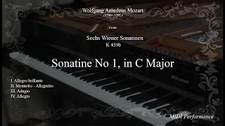 W.A. Mozart: Sonatina No 1 in C Major K 439b "Viennese ", for Piano (Complete)