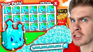 Zarobiłem ⚠️ PIERWSZY *TRILION* DIAMENTÓW 💎 bo SPRZEDAŁEM… 🤑 tego HUGE PETA 😱 w PET SIMULATOR X!