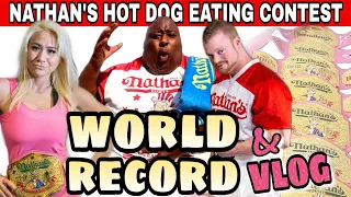 New World Record! Nathan's Hot Dog Eating Contest 2020 ft. @BadlandsChugs| Competitive Eaters Vlog 2