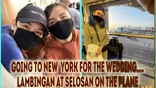 Going to New York for the Wedding...lambingan at selosan on the plane