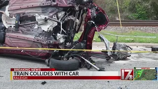 2 cars in Raleigh hit by train on Hillsborough Street