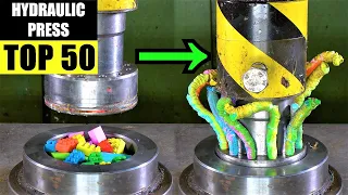 TOP 50 BEST Hydraulic Press WORM Moments | Satisfying Crushing Compilation