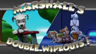 Marshall's Double Wipeouts! (Season 7 - Moto Pups "Twisty Top Mesa" and "Sneezy Chase")