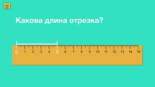 Математика 1 класс. Как измерять длину отрезка? Видеоуроки