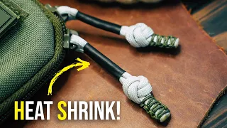 PRO Looking Paracord Zipper Pulls/Lanyards | Heat Shrink Tubing