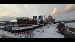 Начало строительства новой гостиницы в г. Кемерово, 02.12.2023. Russia, Siberia, Kemerovo