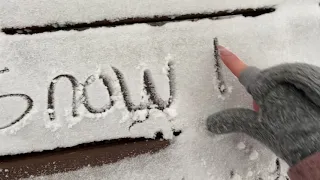 ASMR: Camera tapping and scratching around in snow! Writing in snow
