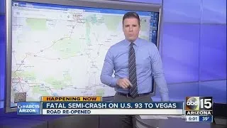 US 93 reopens after deadly crash in Kingman