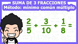 Suma 3 fracciones Mínimo Común Múltiplo ¡MUY FÁCIL!