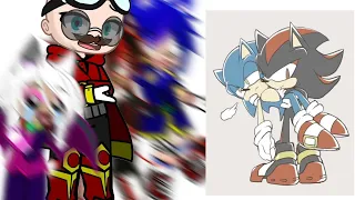 Team Sonic and Eggman react to: (Sonic the Hedgehog au) Gacha club (⚠️No shipps⚠️)