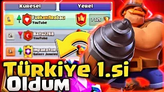 MAKS SEVİYE GÜÇLÜ MADENCİ İLE TÜRKİYE 1.Sİ OLDUM 🏆#clashroyale clashroyale