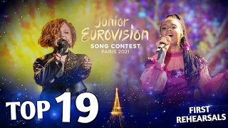 Junior Eurovision 2021 - My Top 19 (First Rehearsals)