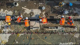 Versterking brug A7 Purmerend 4K Drone beelden | Rijkswaterstaat | Savera