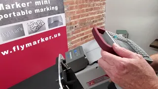 FlyMarker mini with Integrated Barcode Scanner and Magnetic Holding Plate