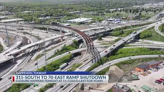 Ramp onto I-70 in Columbus closure for several years starts tonight