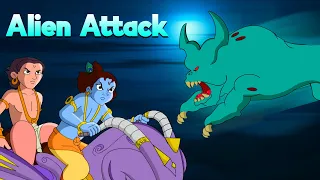 Krishna aur Balaram - The Alien Attack | Cartoons for Kids in Hindi | Fun Kids Videos