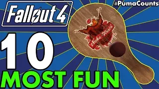 Top 10 Most Fun and Entertaining Guns and Weapons to Use in Fallout 4 (Including DLC) #PumaCounts