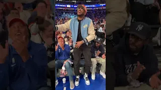 Alumni Patrick Ewing and Carmelo Anthony get a warm welcome in MSG 😊 #knicks #shorts #nbaplayoffs