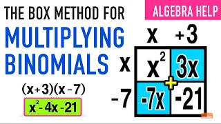 MULTIPLYING BINOMIALS BOX METHOD TRICK!