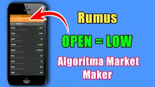 Rumus Open = Low dan Cara Menggunakannya Ala Vier Algoritma  Market Maker Saham