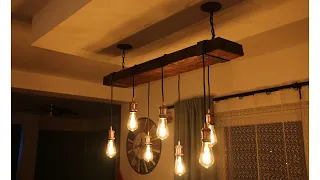 DIY rustic chandelier step-by-step