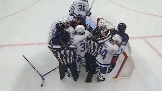 ￼Rough stuff from the ￼Toronto Maple Leafs vs Winnipeg Jets game (2022 NHL)