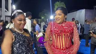 TOYIN ABRAHAM ATTENDS FUNKE AKINDELE’S MOVIE PREMIERE OF SHE MUST BE OBEYED
