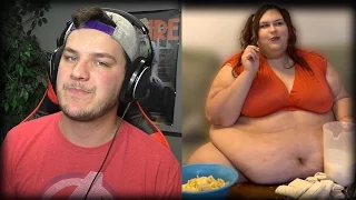 WOMAN'S GOAL IS TO BE 1,000 POUNDS (OFFENSIVE)
