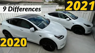 2020 VS 2021 Tesla Model Y Interior and Exterior Differences