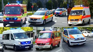 [Bombenfund in Denning] Einsatzfahrten Feuerwehr, Rettungsdienst und Polizei München