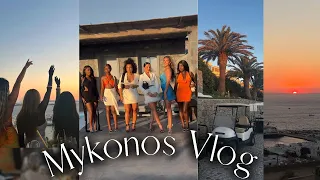 MYKONOS TRAVEL VLOG | Lit Girls trip | Boat Ride, Beach Clubs, So much FUN!!